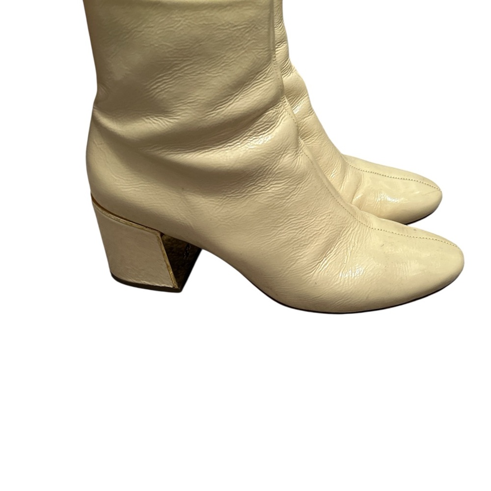Tory Burch Cream Heeled Boots